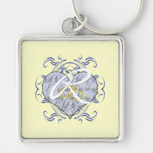 Chaveiro Monograma Wedding Vow Heart
