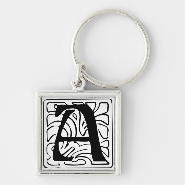 Chaveiro Monogramm schwarz weiß (Frente)