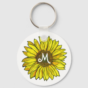 Chaveiro Monogrammed Sunflower