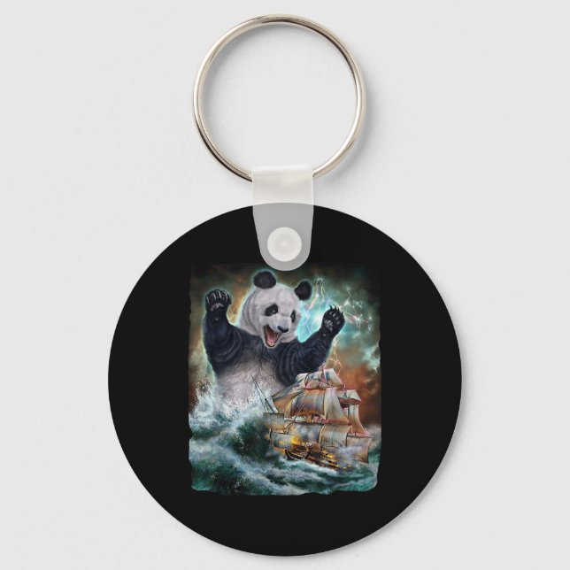 Chaveiro Monster Giant Panda Como Kraken Ataca Um Navio De  (Frente)