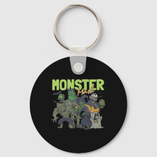 Chaveiro Monster Mash Vintage Ghost Halloween Engraçado