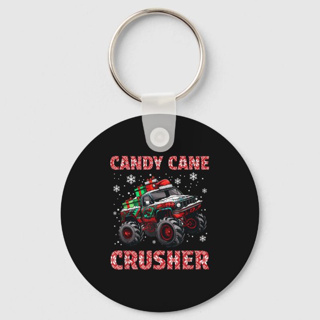 Chaveiro Monster Truck Christmas Candy Cane Crusher Bo (Frente)