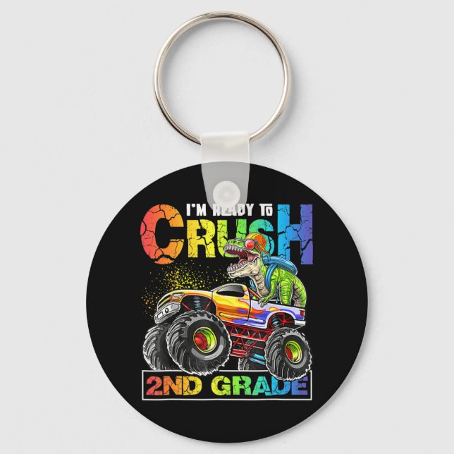 Chaveiro Monster Truck Crush segundo Grau Dinossauro Novame (Frente)