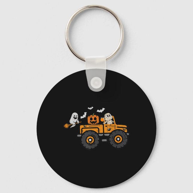 Chaveiro Monster Truck Ghost Pumpkin Halloween (Frente)