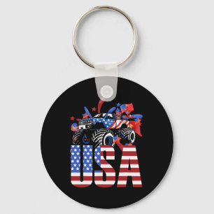 Chaveiro Monster Truck Meninos Bebês Bandeira Americana EUA