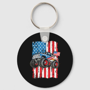 Chaveiro Monster Truck Usa Flag Patriotic Boys Men 4th Of J