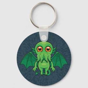 Chaveiro Monstro Cute Verde Cthulhu