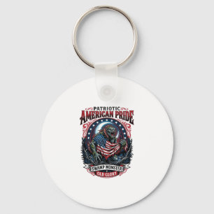 Chaveiro Monstro de Pântano Patriótico Horror Old Glory P