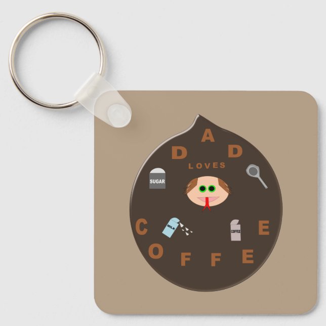 Chaveiro Monstro Engraçado Adora Personalizar Café (Frente)