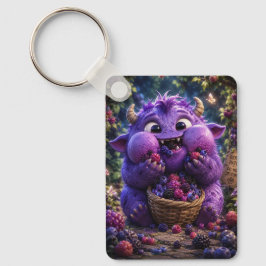 Chaveiro Monstro Fofo Bandido de Frutas Arte Fantasia Flore