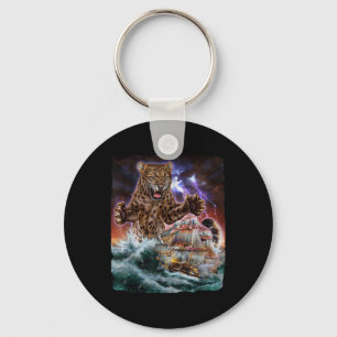 Chaveiro Monstro Jaguar Cat Como Kraken Ataca Um Navio De G