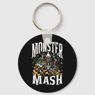 Chaveiro Monstro Mash Retro Halloween Monstro Engraçado Spo