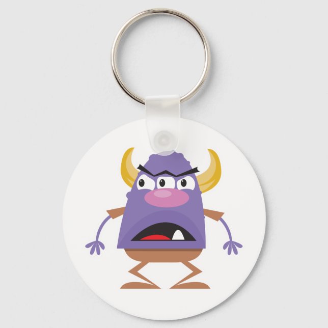 Chaveiro monstro ogro bobo de três olhos (Frente)