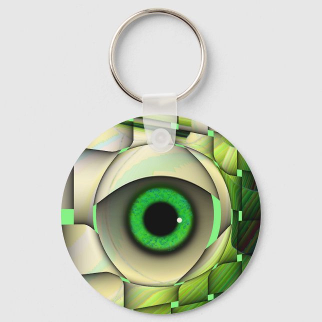 Chaveiro Monstro Olhado Verde (Frente)