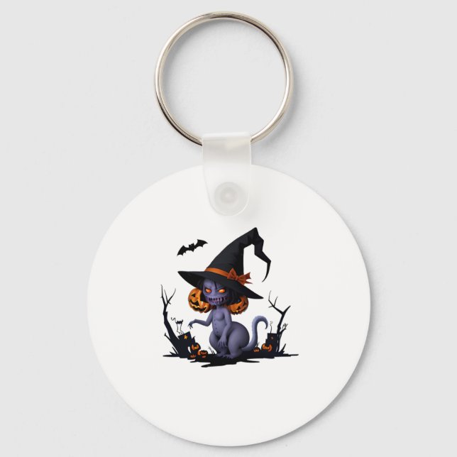 Chaveiro Monstros Devil In Halloween Sticker (Frente)