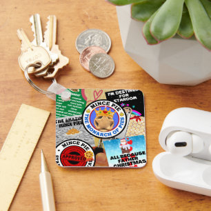 Chaveiro Montagem de tartes minadas sob o vidro de aumento