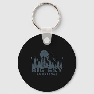 Chaveiro Montanha de esqui Big Sky Montana vintage ao ar li