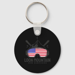 Chaveiro Montanha Loon New Hampshire EUA Esqui Esqui Retro