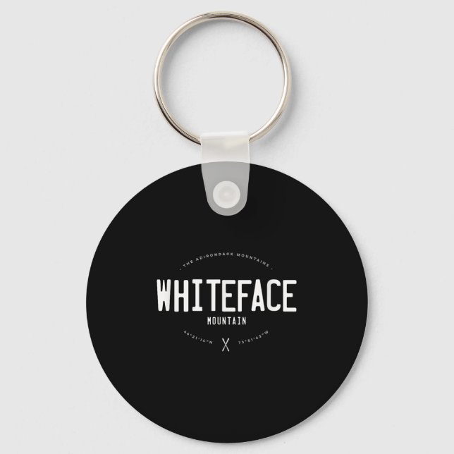Chaveiro Montanha Whiteface Nova York Gráfico Distressed Vi (Frente)