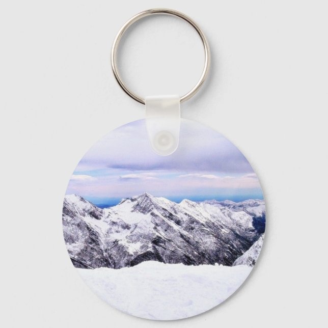 Chaveiro Montanhas Alp Cobertas Com Neve (Frente)