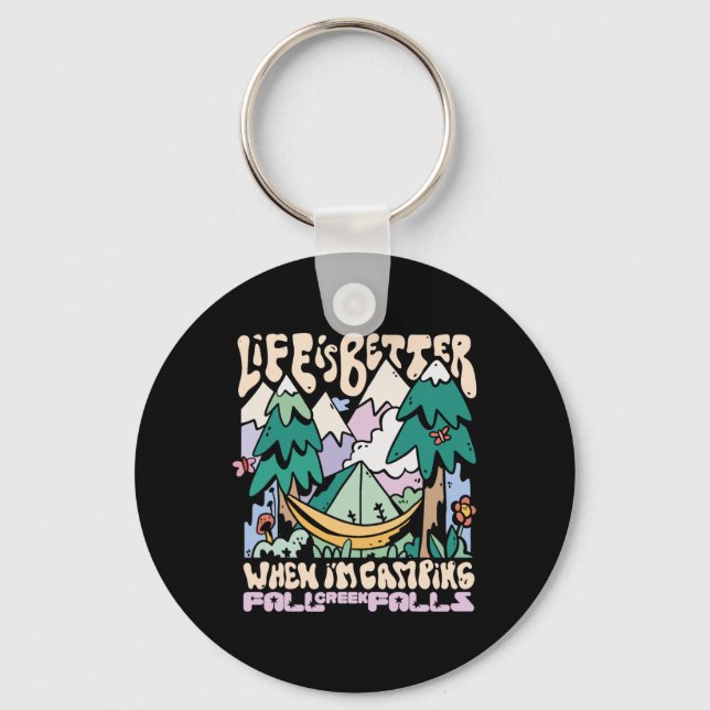 Chaveiro Montanhas Caem Creek Falls Tennessee Acampando Wil (Frente)