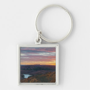 Chaveiro Montanhas Ozark Outono Sunset