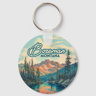 Chaveiro Montanhas Rochosas Bozeman Montana Vintage