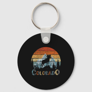 Chaveiro montanhas rochosas do Colorado esqui retro acampam