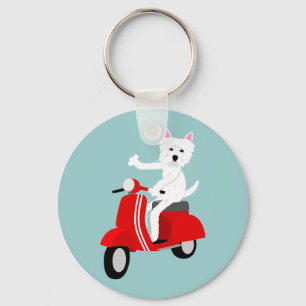 Chaveiro Montanhas Terrier branco ocidentais