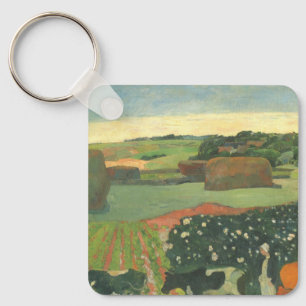 Chaveiro Monte de feno em Brittany por Paul Gauguin, arte
