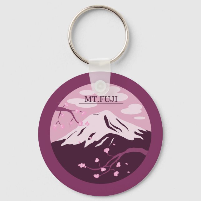 Chaveiro Monte Fuji (Rosa) (Frente)