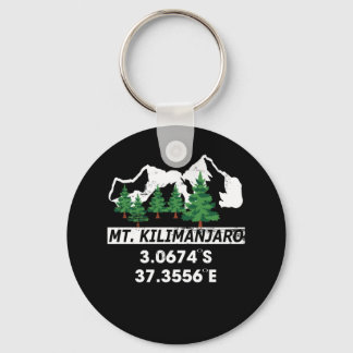 Chaveiro Monte Kilimanjaro com coordenadas GPS