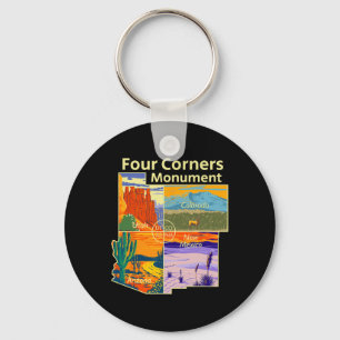 Chaveiro Monumento Vintage Four Corners Com Parques Naciona