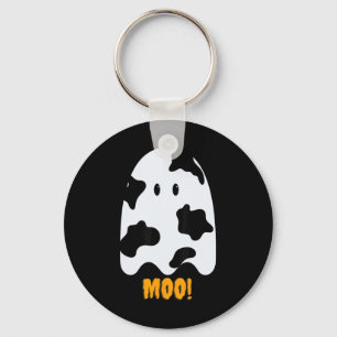Chaveiro Moo! Vaca Impressão do Fantasma de Halloween
