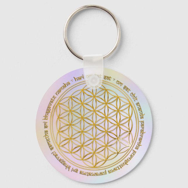 Chaveiro Moola Mantra / Blume Des Lebens | pastel (Frente)