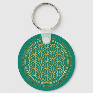Chaveiro /Moola Mantra, flor a vida green