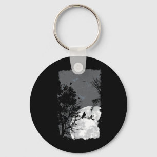 Chaveiro Moon Crow Gloomy Forest Figurume Incrível Hallo