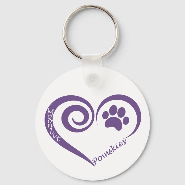 Chaveiro Moonlit Pomsky Keyring (Frente)