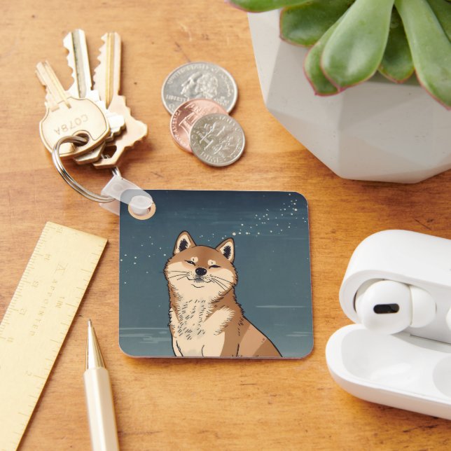 Chaveiro Moonlit Shiba Dog Keychain (Mesa)