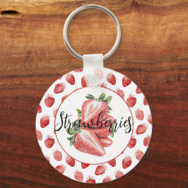 Chaveiro Morangos Vermelhos Fruta