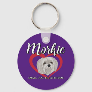 Chaveiro Morkie - Cachorro Pequeno, Grande Atitude - 3