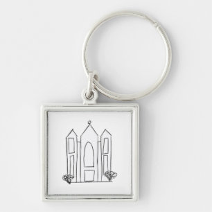 Chaveiro Mórmon moderno simples do Templo de Salt Lake Cit