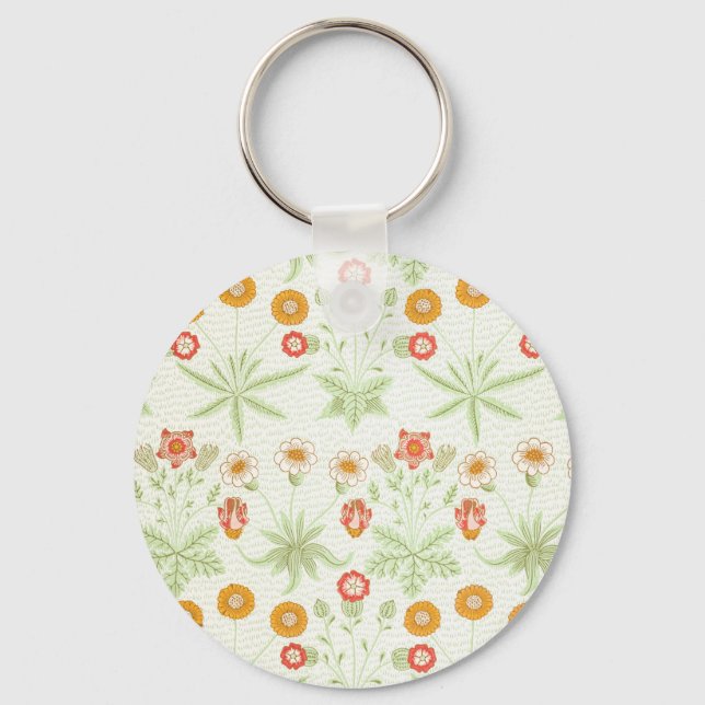 Chaveiro Morris Daisy, Clássico Padrão Floral Vitoriano (Frente)