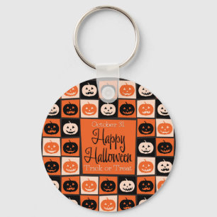 Chaveiro Mosaico de abóbora do Halloween