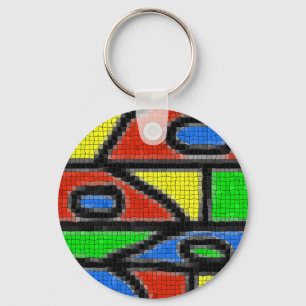 Chaveiro Mosaico feito à mão, arte moderna.