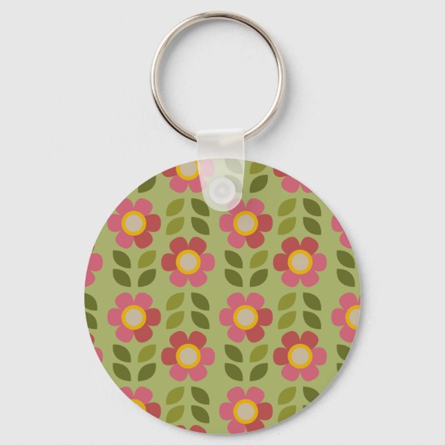 Chaveiro MOSSY BLOOM - Anel de Chave Floral (Frente)