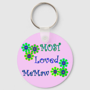 Chaveiro "Most Loved MeMaw"  Mother's Day Gifts
