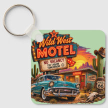 Motel Wild West Estrada 66 Carro Clássico Vintage