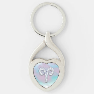 Chaveiro Mother of Pearl Style Aries Symbol