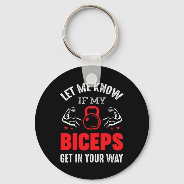Chaveiro Motivação da Malhação de Gym Biceps Bodybuilder (Frente)